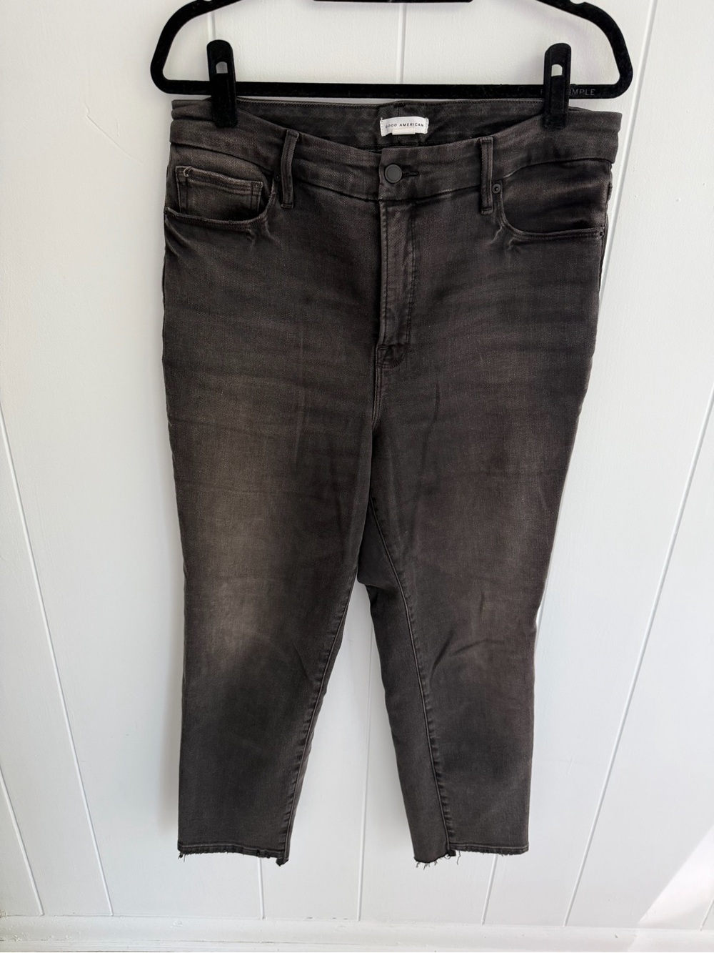 Good American High Rise Black Jeams